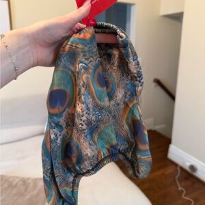 Peacock Print Ice Skate Boot Covers